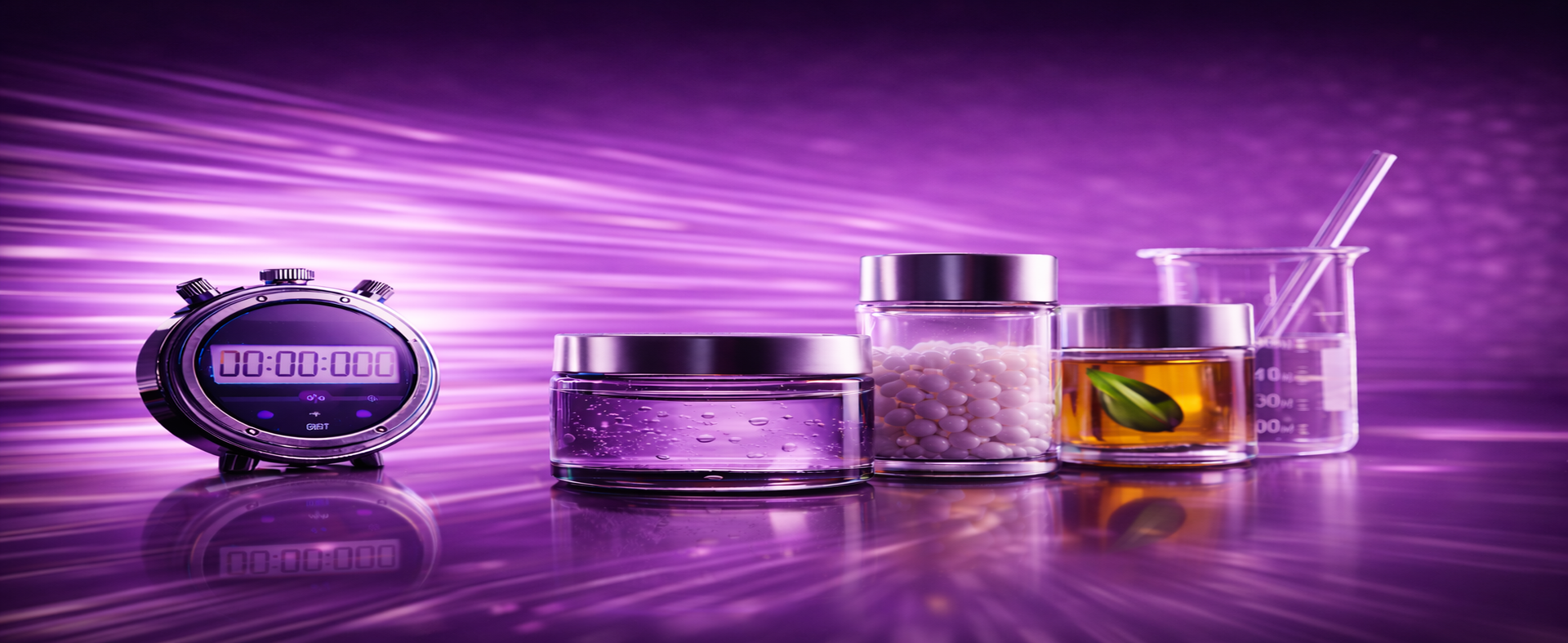 Gruppe mit Produkten der Cream-in-Gel Technology